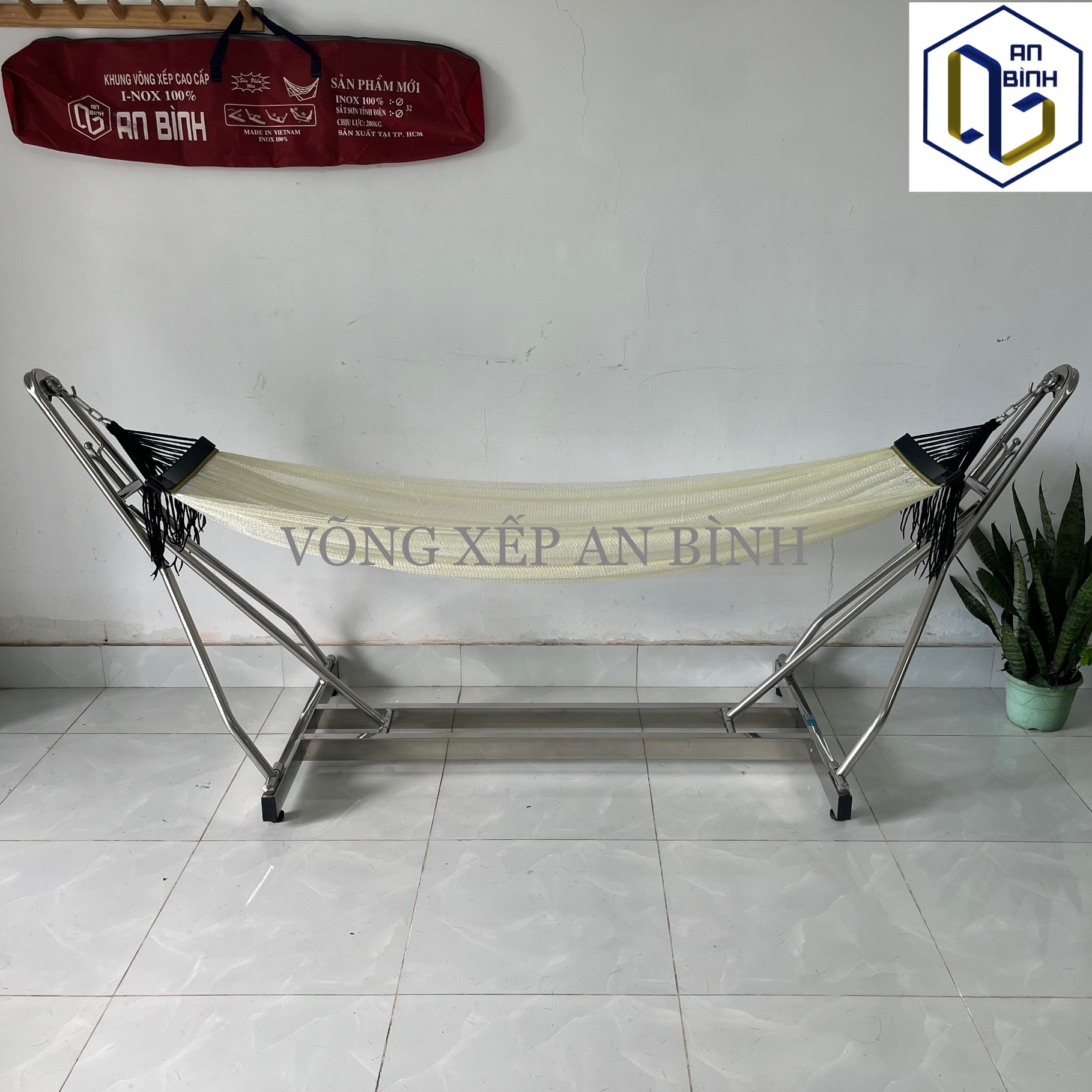 Võng INOX An Bình chân hộp – H36